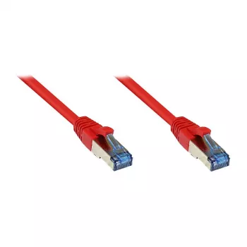 GoodConnections RNS® Cavo patch Cat.6A S/FTP con protezione del fermo, 10m, rosso, halogen free