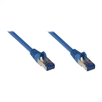 GoodConnections RNS® cavo patch Cat.6A S/FTP con protezione linguetta, LSZH, privo di alogeni, 500MHz, blu, 15m (8060-H150B)