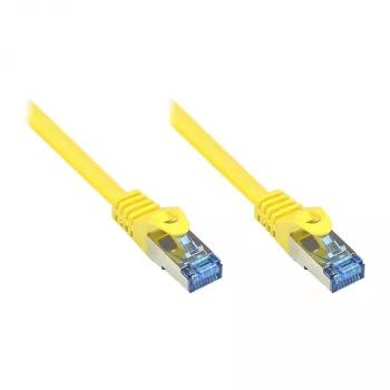 GoodConnections RNS® cavo patch Cat. 6A S/FTP PiMF privo di alogeni con protezione leva di sgancio, 500 MHz, giallo, 15 m (8060-H150Y)