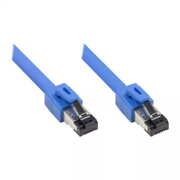 GoodConnections RNS® cavo patch Cat. 8.1, S/FTP, PiMF, LSZH, 2000MHz, 40Gbit/s, blu, 0,5m