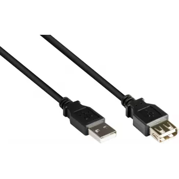 GoodConnections cavo di prolunga USB 2.0 connettore maschio A a connettore femmina A, 0,6 m, nero