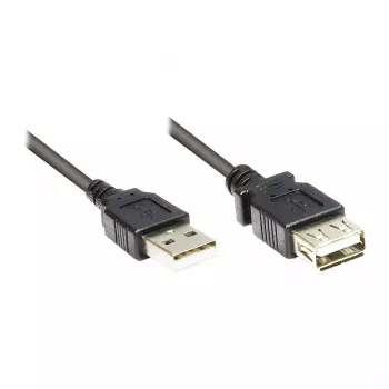 GoodConnections cavo di prolunga USB 2.0 connettore maschio A a connettore femmina A, 0,6 m, nero