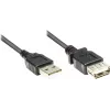 GoodConnections Cavo di prolunga USB 2.0 Type-A maschio su femmina, nero, 0,3 m