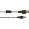 Good Connections cavo USB 2.0 di alta qualità con nucleo in ferrite e contatti dorati, trasparente, 5 m