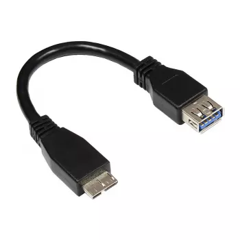 GoodConnections cavo adattatore USB 3.0 OTG, connettore maschio Micro USB B su connettore femmina USB-A, nero, 0,1 m