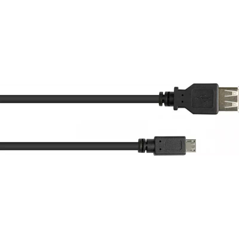 GoodConnections cavo adattatore USB-OTG, Micro-USB Type-B maschio a USB Type-A femmina, USB 2.0, 0,1 m, nero