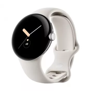 Google Pixel Watch LTE 41mm cassa argento lucido con cinturino sport - Chalk