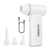 GOOLOO F3 soffiatore elettrico, motore brushless, 150 000 giri/min, 5000mAh, 52 m/s, bianco