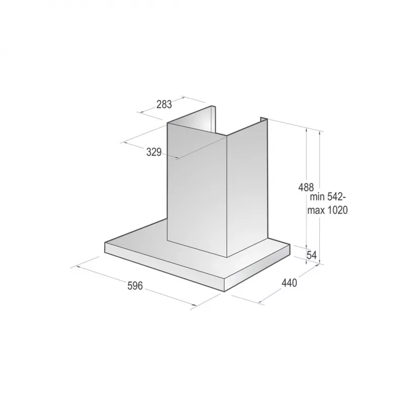 Cappa a parete Gorenje WHT66236B nera 650 m³/h