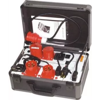GOSSEN adattatore di prova AT3-III-E (Z745S) adattatore di test trifase, CEE 16A 5 poli su connettori femmina di sicurezza 4mm
