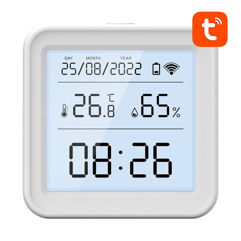 Gosund S6 sensore smart Wi-Fi di temperatura e umidità con display LCD, compatibile Tuya