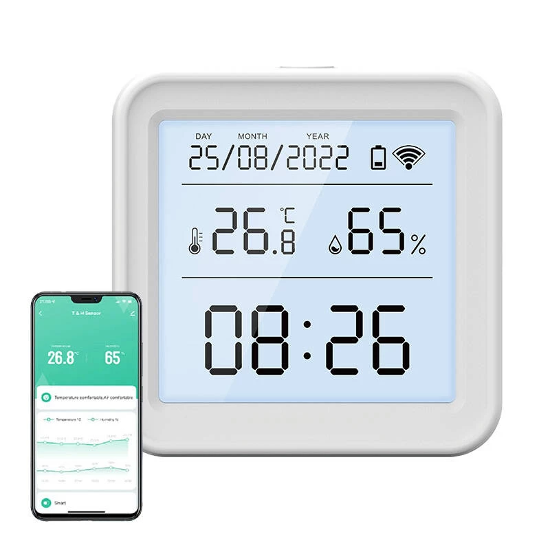Gosund S6 sensore smart Wi-Fi di temperatura e umidità con display LCD, compatibile Tuya