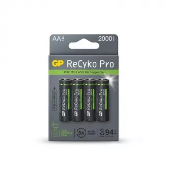 GP Batteria (AA) ricaricabile ReCyko+ Pro Fast Flash, NiMH, blister da 4, 2000mAh
