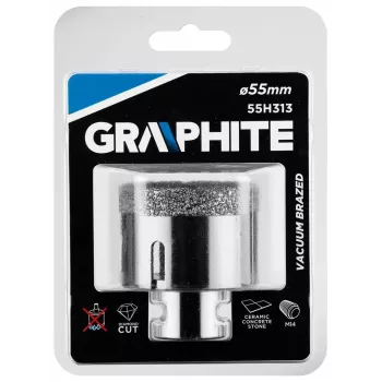 Graphite 55H313 Set da 19 punte elicoidali HSS-R con valigetta, 1-10 mm, DIN 338, nero ossidato