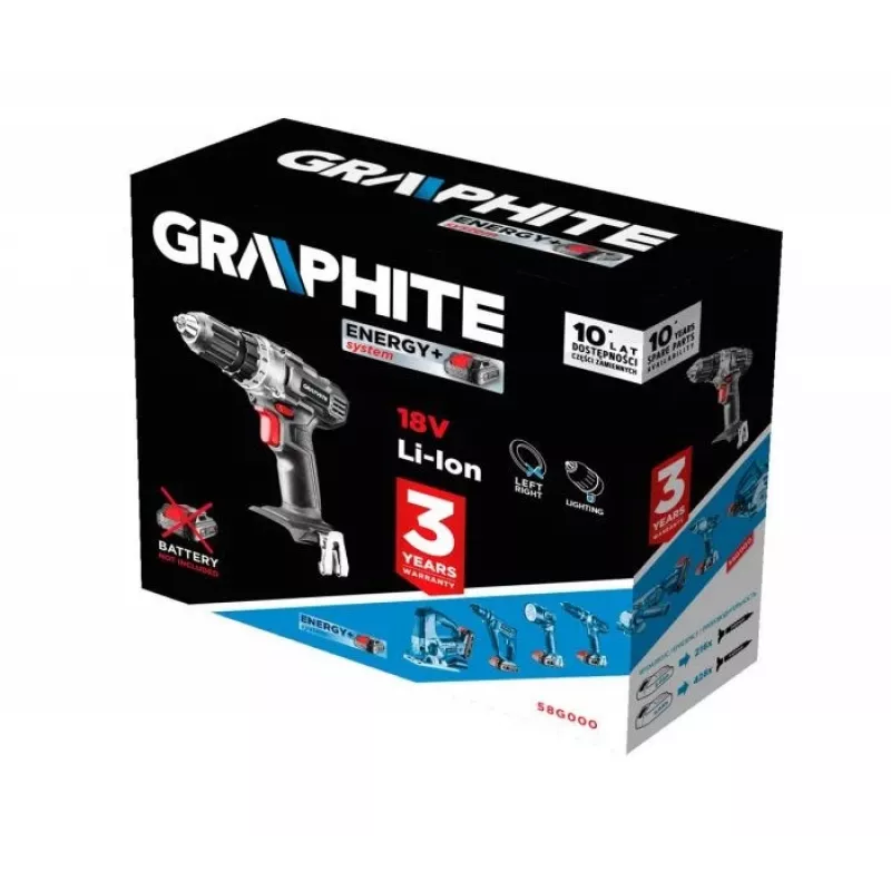GRAPHITE 58G000 Avvitatore a impulsi Energy+ 18V 1250 giri/min