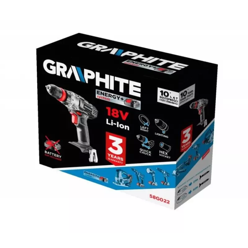 Avvitatore a batteria GRAPHITE 58G022 Energy+ 18V 1250 giri/min