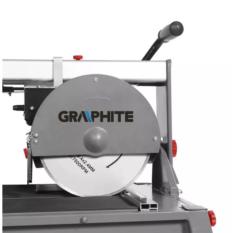 Graphite 59G892 tagliapiastrelle elettrico 1500W, lama 250mm, lunghezza di taglio 1200mm, piano 1230x460mm