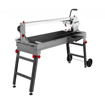 GRAPHITE tagliapiastrelle 1200 W, disco diamantato 250 mm, lunghezza di taglio 920 mm, raffreddamento ad acqua, guida laser