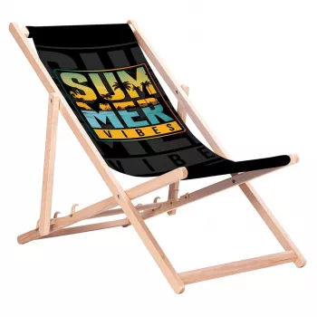 GRB GreenBlue GB183 sdraio classico in legno di faggio con stampa Summer Vibes
