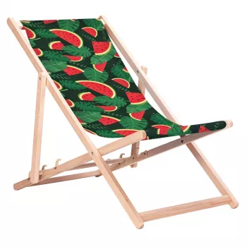GRB GreenBlue GB183 sdraio classico in legno di faggio con stampa anguria