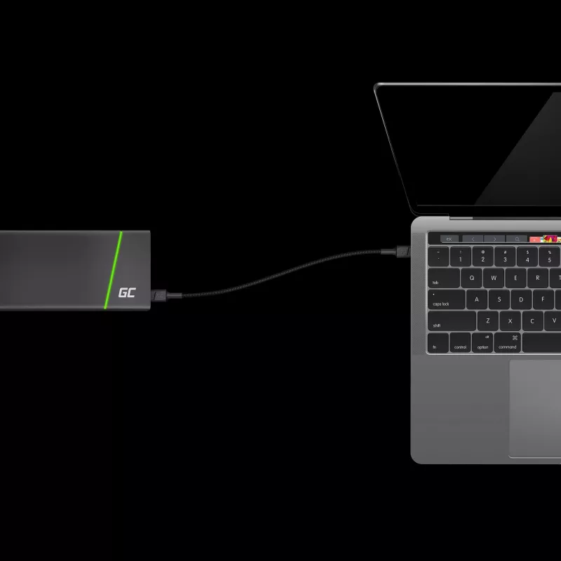 Green Cell GC PowerStream cavo di ricarica rapida USB Type-C maschio a Type-C maschio 2m nero