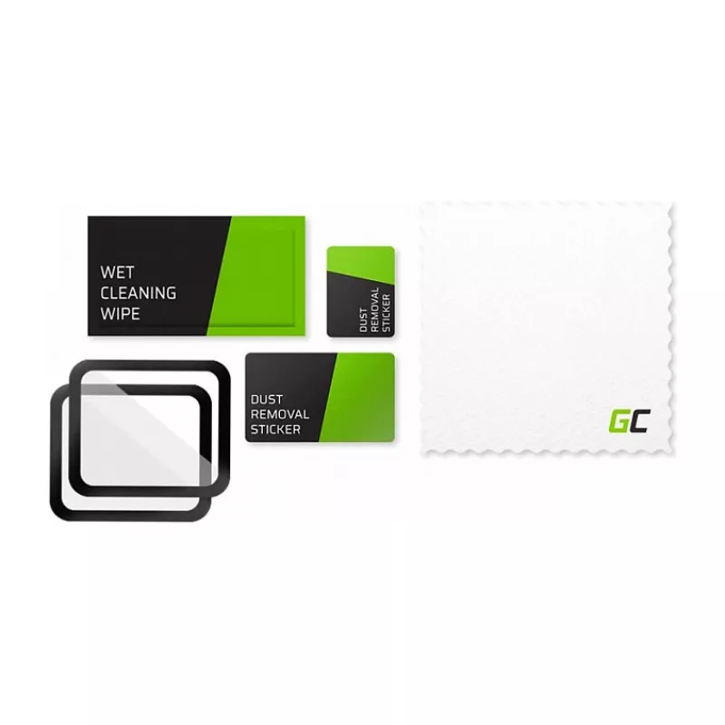 Green Cell GL88 2x GC Clarity Protezione display per Apple Watch 42 mm (vetro temperato, 9H, trasparente)