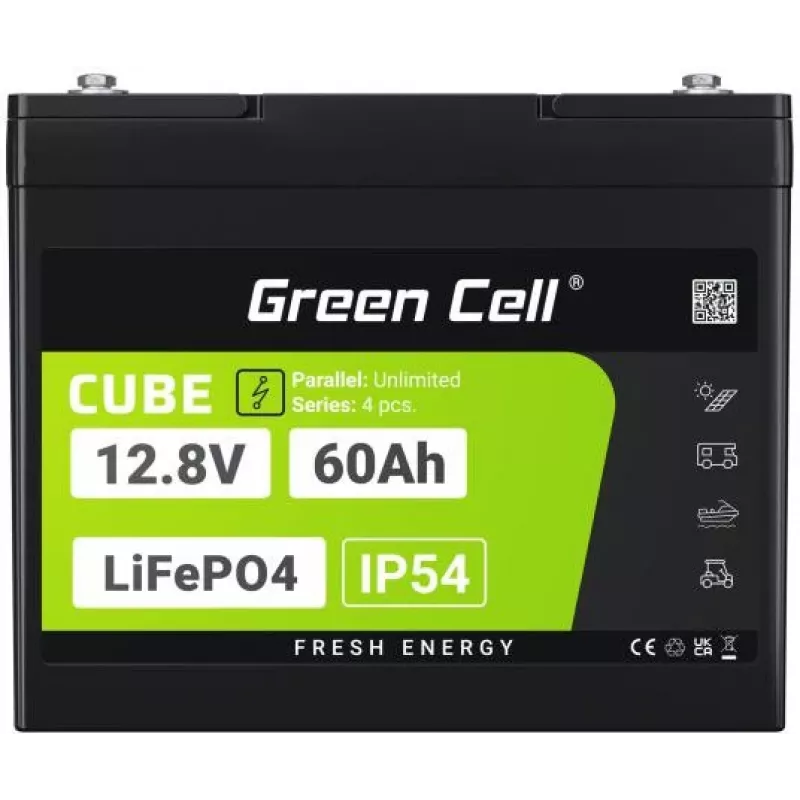 Green Cell LFPGC12V60AH batteria UPS litio-ferro-fosfato (LiFePO4) 12,8 V 60 Ah