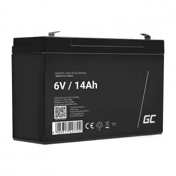 Green Cell Batteria sostitutiva AGM34 6V 14Ah AGM piombo-acido con separatori in fibra