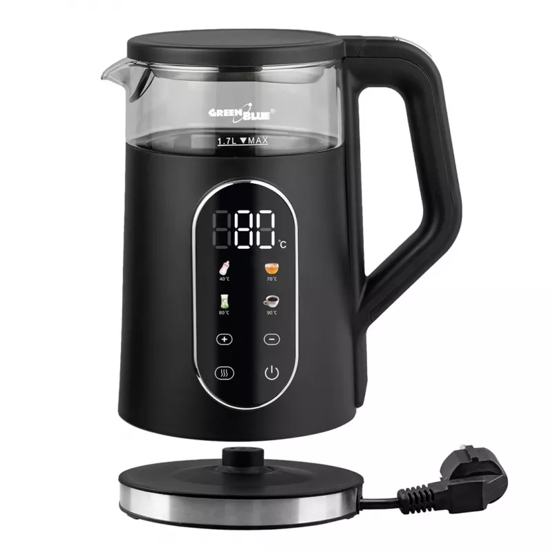 GREENBLUE bollitore senza fili GB670 B 1,7L 2200W nero/argento