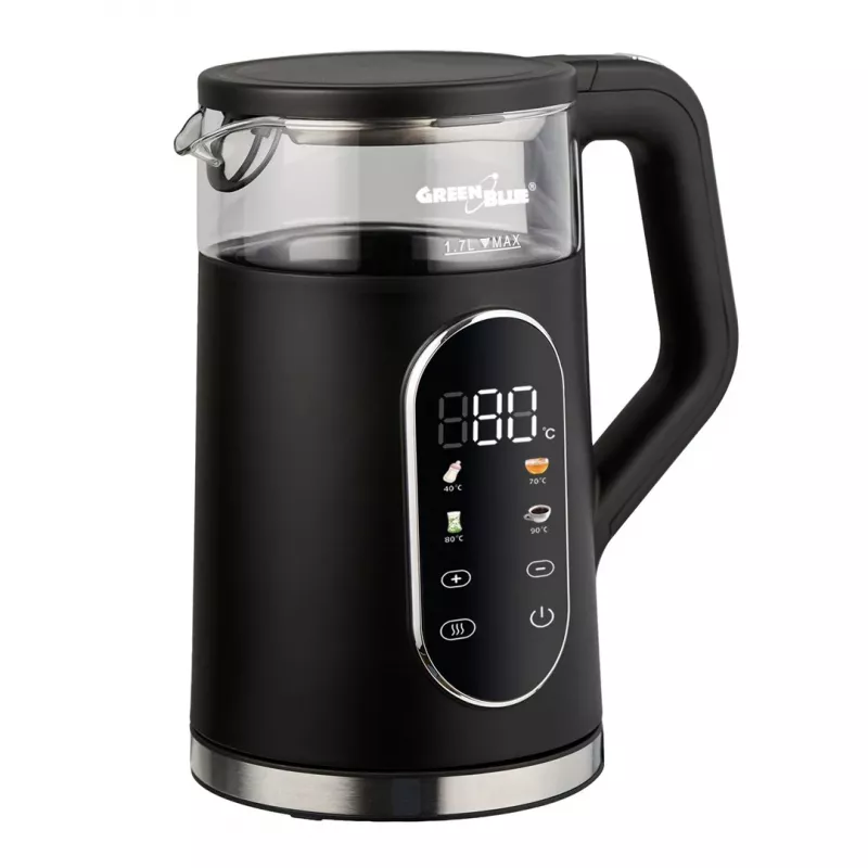 GREENBLUE bollitore senza fili GB670 B 1,7L 2200W nero/argento