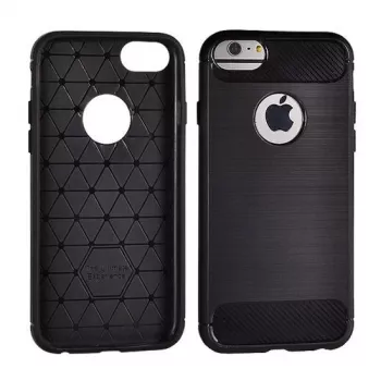 GreenGo Huawei Y7 2019 Back Case carbonio nero