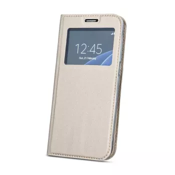 GreenGo Custodia Flip Smart Look per Samsung Galaxy A6+ (2018) - Oro