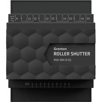 Grenton RSH-384-D-01 modulo di controllo tapparelle a 4 canali (guida DIN, TF-Bus)