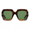 Gucci GG1111S-002 occhiali da sole da donna nero grigio quadrati acetato 54mm