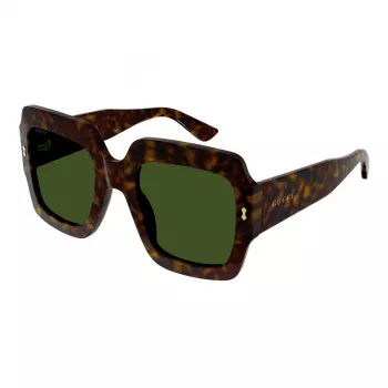 Gucci GG1111S-002 occhiali da sole da donna nero grigio quadrati acetato 54mm
