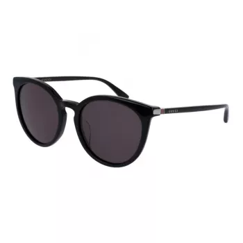GUCCI occhiali da sole da donna GG0064SK-001 rettangolari - montatura in acetato nera, lenti in nylon grigie, 55/20/135 mm