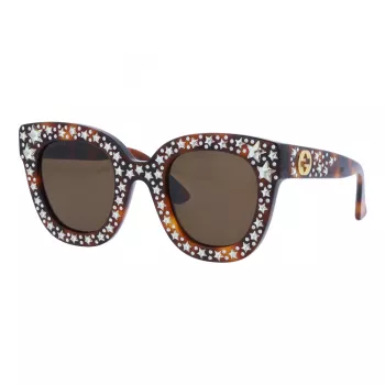 GUCCI occhiali da sole da donna GG0116S-003 a gatto Havana Brown Gradient 49mm