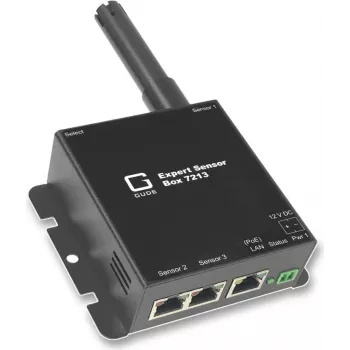 Güde Expert Sensor Box 7213-3 - dispositivo di monitoraggio ambientale di rete con temperatura, umidità, 2 porte sensore, 2 ingressi digitali, uscita relè