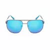 Guess GF00061-6106X Occhiali da sole uomo, montatura nera, lenti grigie, 61 mm