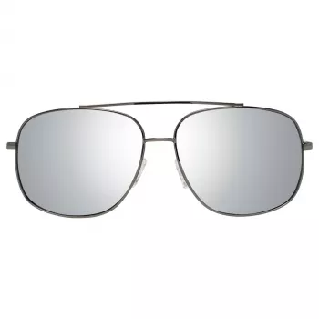 GUESS GF0207-08C Occhiali da sole uomo - montatura grigio scuro, lenti grigie, 60 mm