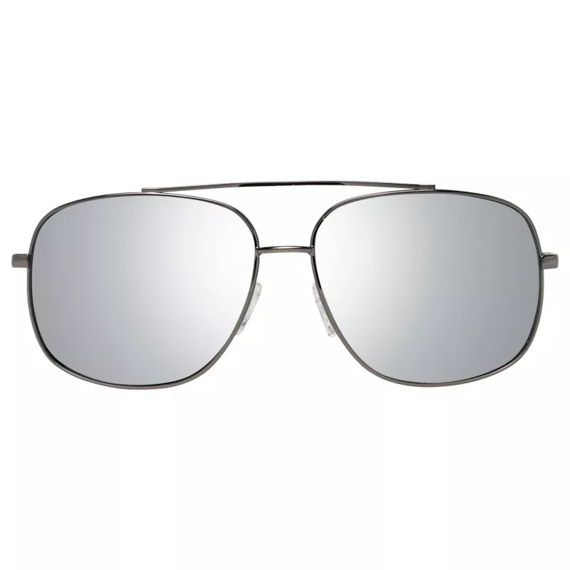 GUESS GF0207-08C Occhiali da sole uomo - montatura grigio scuro, lenti grigie, 60 mm