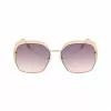 GUESS GF0410-5933F Occhiali da sole donna - Montatura nera lucida, lenti gradient smoke, 59 mm