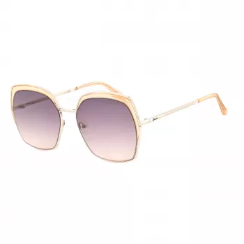 GUESS GF0410-5933F Occhiali da sole donna - Montatura nera lucida, lenti gradient smoke, 59 mm