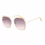GUESS GF0410-5933F Occhiali da sole donna - Montatura nera lucida, lenti gradient smoke, 59 mm