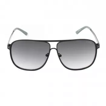 GUESS GF5025S-02B Uomo Occhiali da sole pilot - Montatura nera, Lenti grigio fumé, 61 mm
