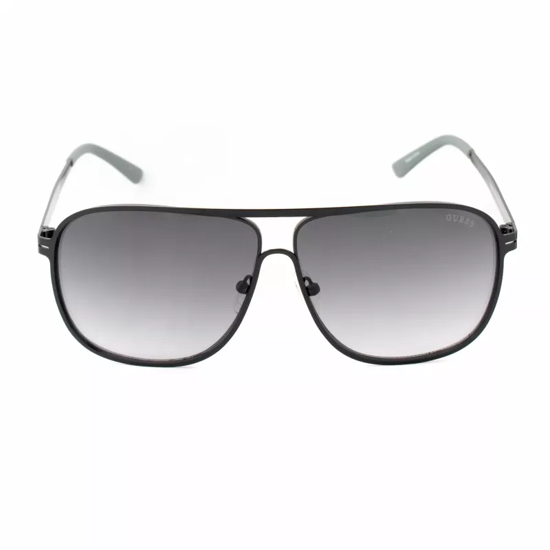 GUESS GF5025S-02B Uomo Occhiali da sole pilot - Montatura nera, Lenti grigio fumé, 61 mm