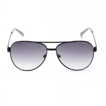 GUESS GF5117-5802B Occhiali da sole uomo pilot - montatura nera, lenti grigio gradiente 60/17/130 mm