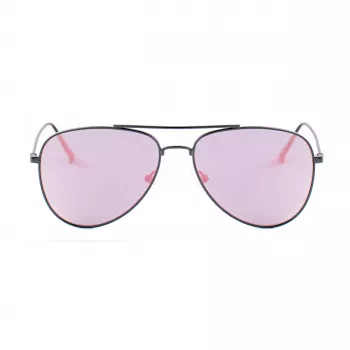 GUESS GG1142SCQZ09Z Occhiali da sole unisex rettangolari - montatura nera, lenti grigie sfumate, 56 mm