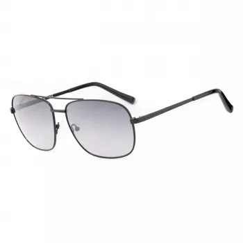 GUESS GG2114S-01B Occhiali da sole Uomo Montatura Quadrata Nera Lente Grigio Sfumato 60mm