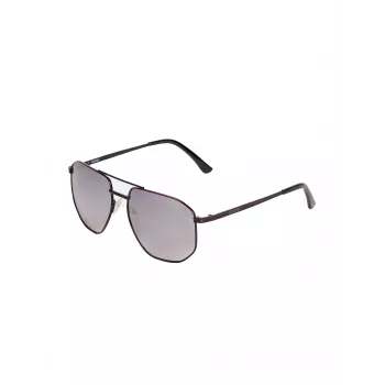GUESS Occhiali da sole uomo rettangolari GF5122-6001C - Montatura nera, lenti fumé 60mm